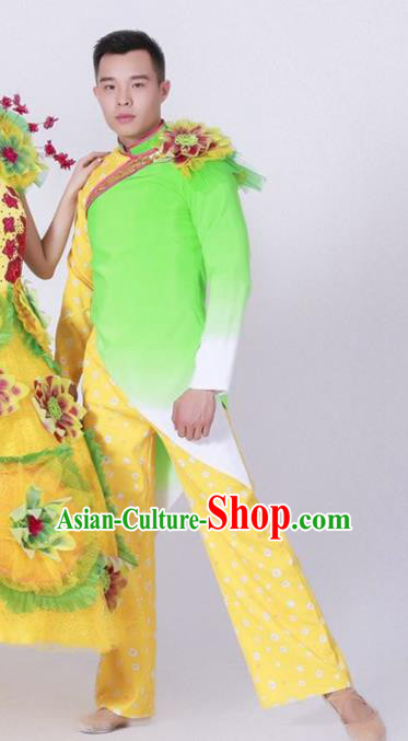 Chinese Folk Dance Stage Performance Costume Traditional Yangko Group Dance Clothing for Men