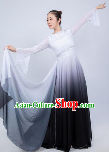 Chinese Spring Festival Gala Stage Performance Black Dress Traditional Modern Dance Opening Dance Chorus Costume for Women
