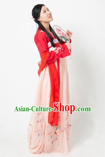 Chinese Traditional Classical Dance Hanfu Dress Umbrella Dance Lotus Dance Stage Performance Costume for Women