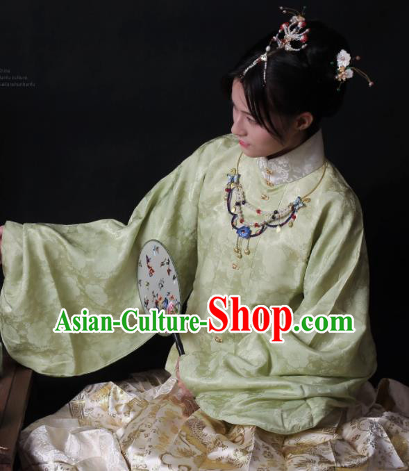 Traditional Chinese Ming Dynasty Palace Historical Costume Ancient Princess Embroidered Blouse and Skirt for Women