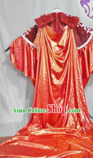 Traditional Chinese Han Dynasty Wedding Red Hanfu Dress Ancient Swordswoman Embroidered Costume for Women