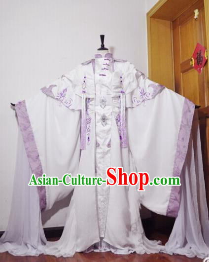 Traditional Chinese Cosplay Queen Hanfu Dress Ancient Swordswoman Embroidered Costume for Women