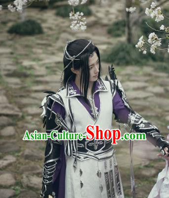 Traditional Chinese Cosplay Nobility Childe Hanfu Clothing Ancient Swordsman Royal Highness Embroidered Costume for Men