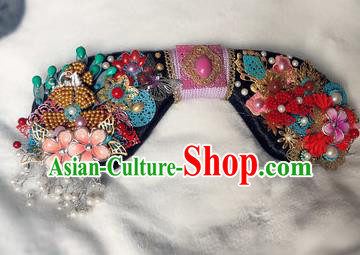 Traditional Chinese Qing Dynasty Palace Lady Headwear Ancient Manchu Hair Accessories for Women
