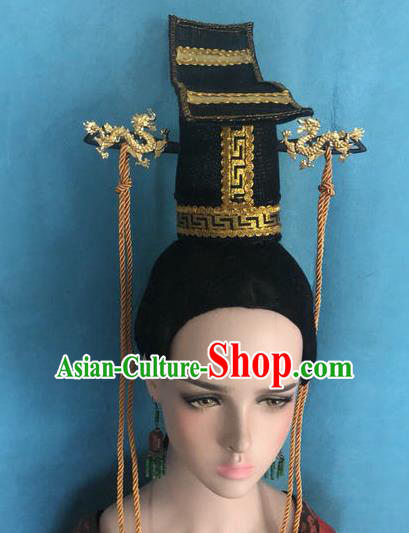 Traditional Chinese Qin Dynasty Crown Prince Hairdo Crown Hair Accessories Ancient Nobility Childe Hat for Men