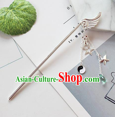 Traditional Chinese Handmade Hair Accessories Ancient Swordswoman Tassel Hairpins for Women