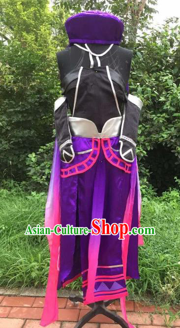 Traditional Chinese Cosplay Young Hero Hanfu Clothing Ancient Swordsman Embroidered Costume for Men