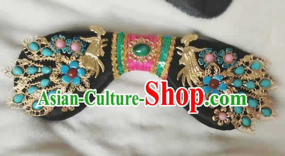Traditional Chinese Qing Dynasty Imperial Consort Phoenix Headwear Ancient Palace Manchu Hair Accessories for Women