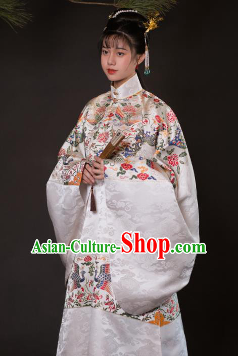 Chinese Ancient Ming Dynasty Imperial Mandate Madame Hanfu Dress Traditional Court Princess Embroidered Historical Costume for Women