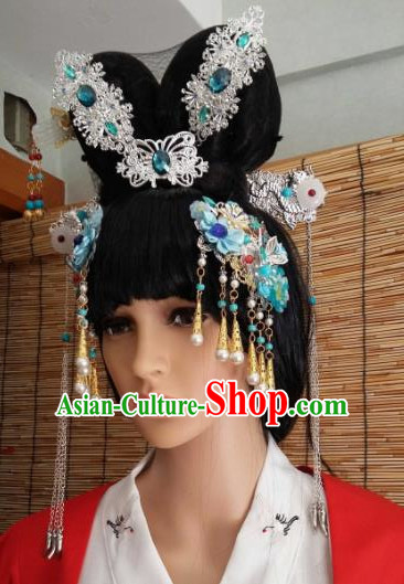 Traditional Chinese Handmade Ancient Tang Dynasty Imperial Consort Tassel Hairpins Hair Clips Headwear Hair Accessories for Women