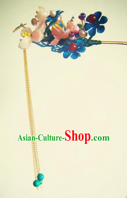 Handmade Chinese Ancient Princess Hairpins Tassel Step Shake Headwear Hair Accessories for Women