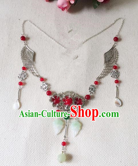 Chinese Handmade Hanfu Necklace Traditional Ancient Princess Necklet Jewelry Accessories for Women