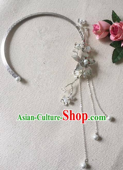 Chinese Handmade Hanfu Tassel Necklace Traditional Ancient Princess Necklet Jewelry Accessories for Women