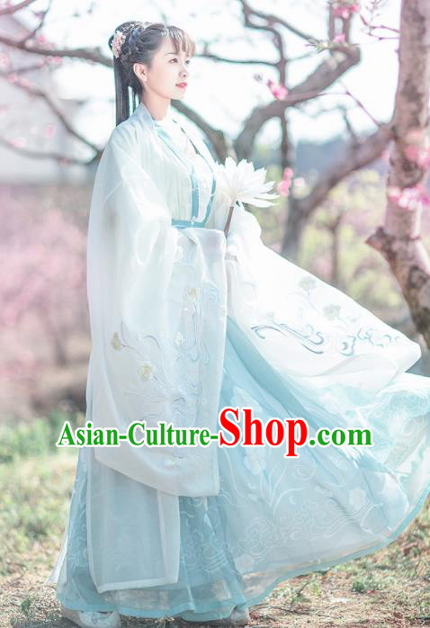 Chinese Ancient Royal Princess Embroidered Hanfu Dress Traditional Tang Dynasty Imperial Consort Historical Costume for Women