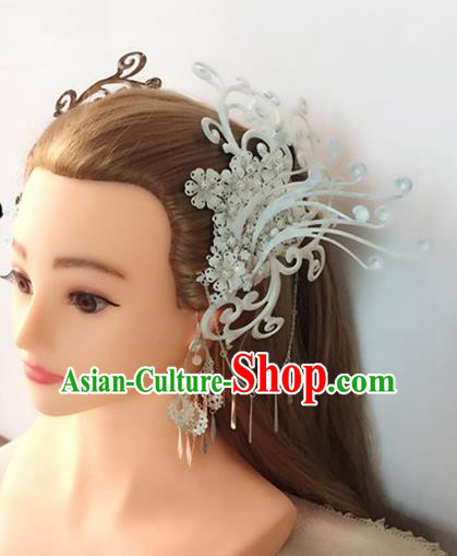 Handmade Chinese Palace Queen Hair Claws Tassel Hairpins Ancient Traditional Hanfu Hair Accessories for Women