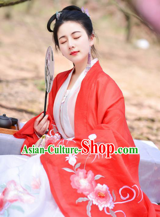 Chinese Ancient Rich Lady Wedding Hanfu Dress Traditional Tang Dynasty Princess Historical Costume for Women