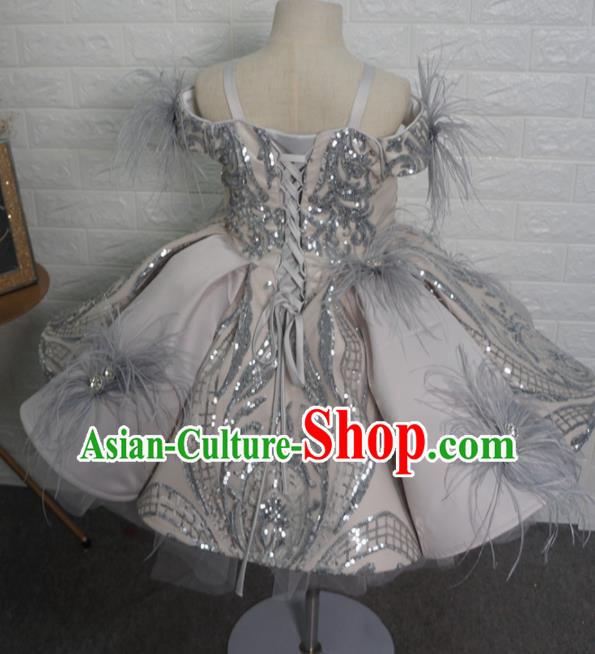 Top Grade Stage Show Dance Bubble Full Dress Catwalks Court Princess Costume for Kids
