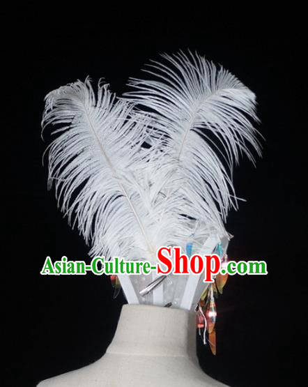 Top Grade Handmade Stage Show Hair Accessories Halloween Cosplay Feather Headwear for Kids