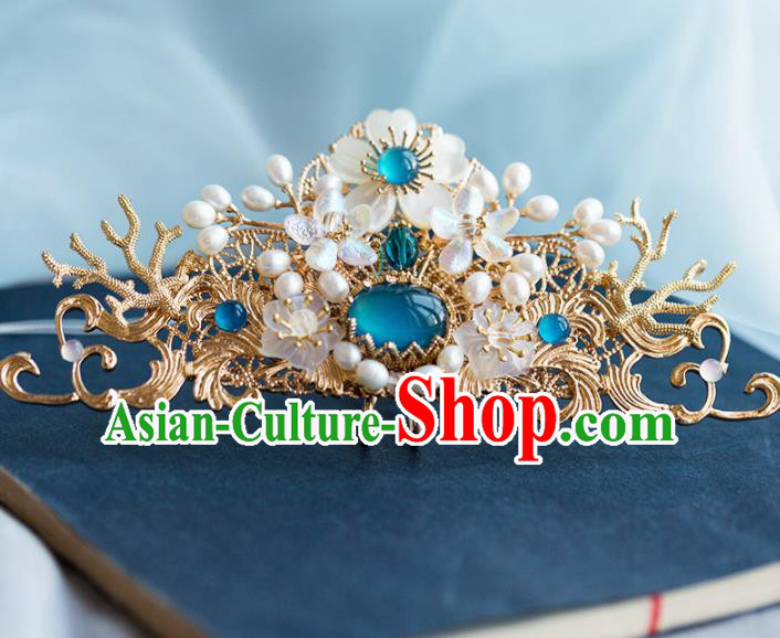 Chinese Handmade Palace Pearls Hairpins Ancient Princess Hair Accessories Headwear for Women