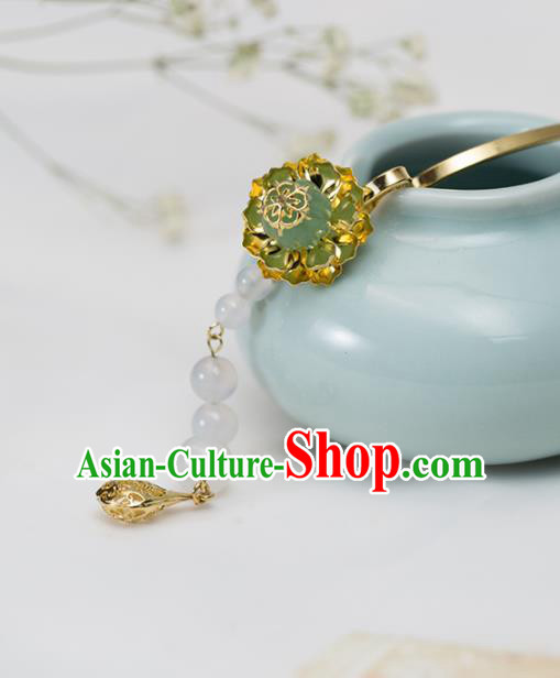 Chinese Handmade Hanfu Golden Hairpins Tassel Step Shake Ancient Princess Hair Accessories Headwear for Women