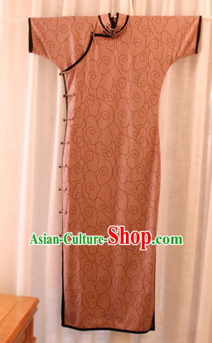 Chinese National Purple Cheongsam Traditional Classical Tang Suit Qipao Dress for Women