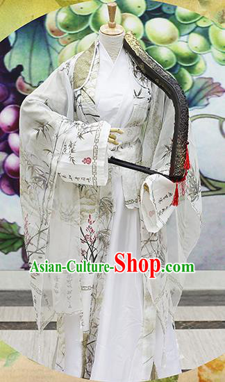 Chinese Traditional Cosplay Nobility Childe Costume Ancient Swordsman Hanfu Clothing for Men