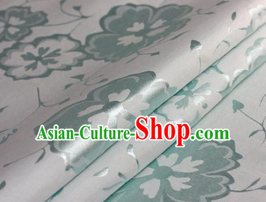 Chinese Traditional Hanfu Green Brocade Material Cheongsam Classical Fabric Satin Silk Fabric