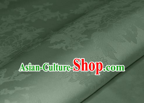Chinese Traditional Royal Pattern Light Green Brocade Material Cheongsam Classical Fabric Satin Silk Fabric