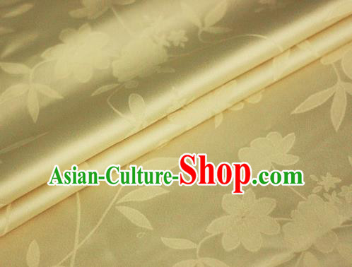 Chinese Traditional Hanfu Royal Pattern Yellow Brocade Material Cheongsam Classical Fabric Satin Silk Fabric