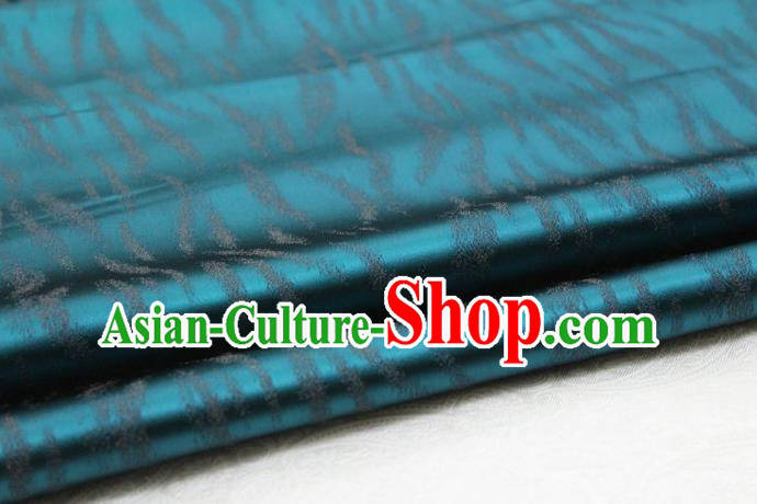 Asian Chinese Traditional Classical Pattern Peacock Green Brocade Tang Suit Satin Fabric Material Classical Silk Fabric