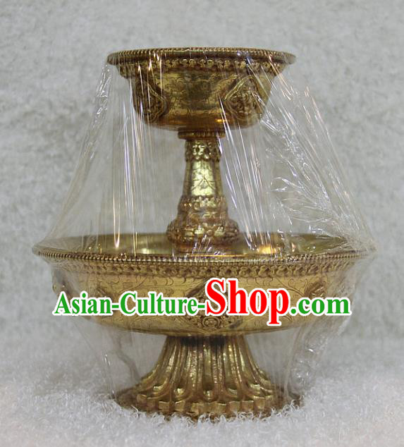 Chinese Traditional Buddhist Brass Bowl Buddha Cup Decoration Tibetan Buddhism Feng Shui Items
