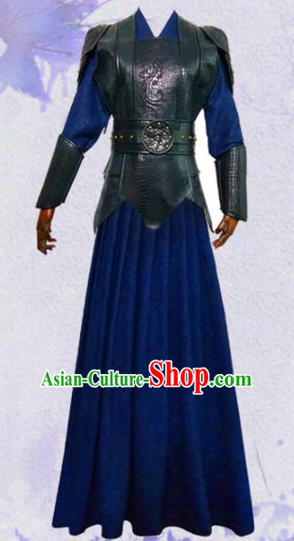 Chinese Ancient Swordswoman Hanfu Dress Traditional Female Knight Historical Costume for Women