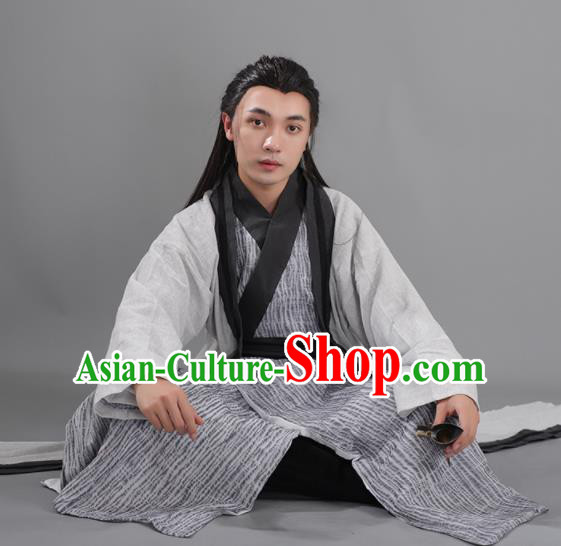 Chinese Ancient Swordsman Hanfu Clothing Tang Dynasty Young Hero Knight Historical Costume for Men