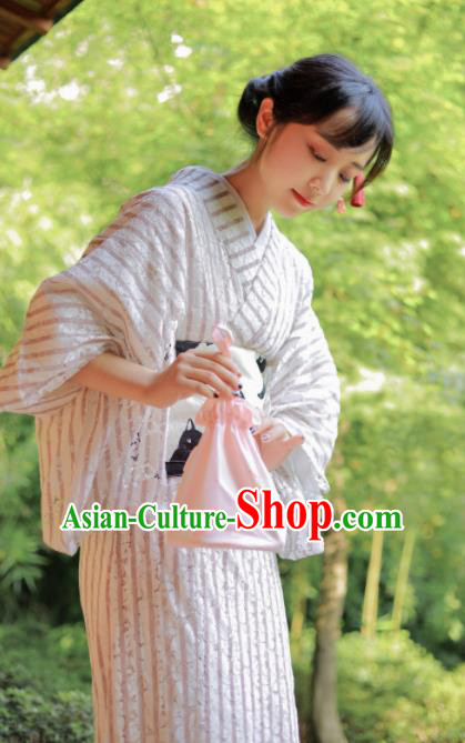 Japanese Traditional Handmade Kimono Dress Asian Japan Yukata Costume for Women