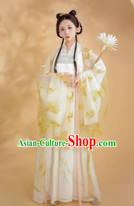 Chinese Ancient Court Princess Embroidered Hanfu Dress Tang Dynasty Historical Costume for Women