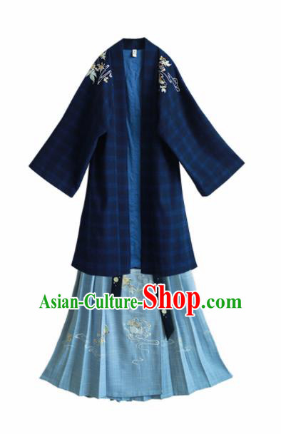 Chinese Ancient Han Dynasty Nobility Lady Historical Costume Traditional Embroidered Hanfu Dress for Women