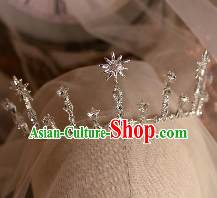 Handmade Wedding Hair Accessories Baroque Bride Zircon Royal Crown for Women