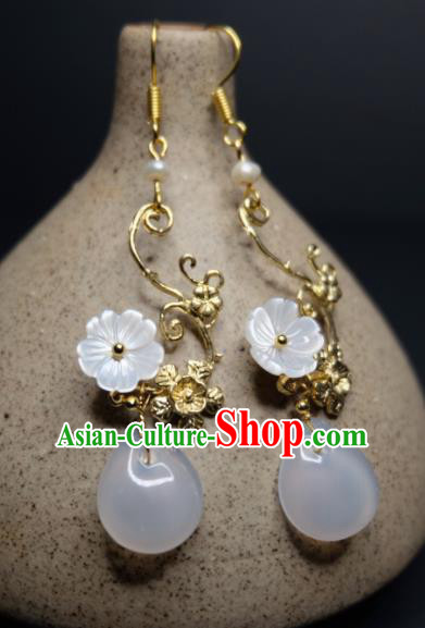 Traditional Chinese Ancient Princess Earrings Handmade Hanfu Ear Accessories for Women