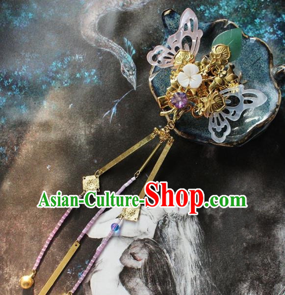 Traditional Chinese Ancient Hanfu Princess Butterfly Hairpins Handmade Hair Accessories for Women