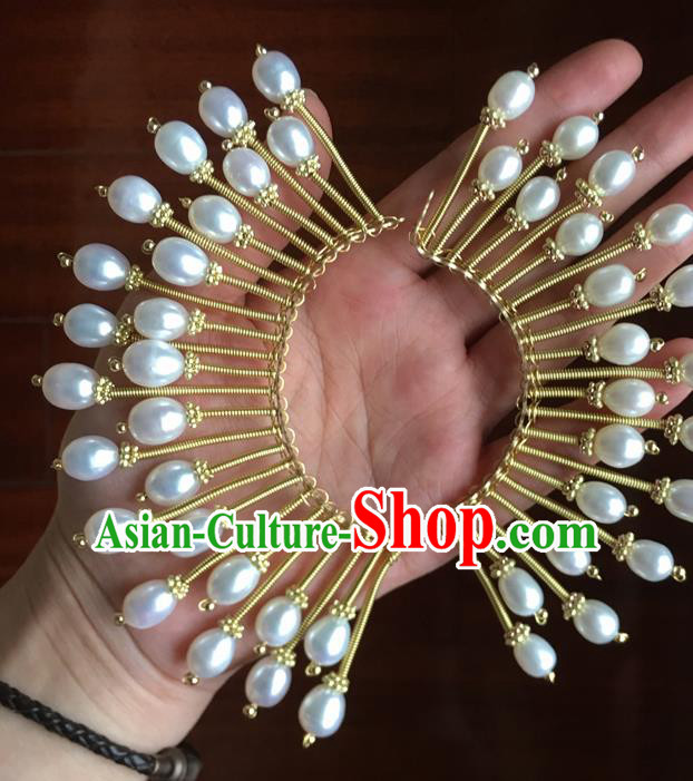 Traditional Chinese Ancient Pearls Hair Stick Hairpins Handmade Hanfu Hair Accessories for Women