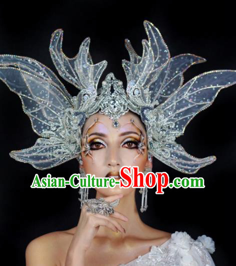 Top Grade Halloween Hair Accessories Handmade Fancy Ball Cosplay Queen Hat Headwear for Women