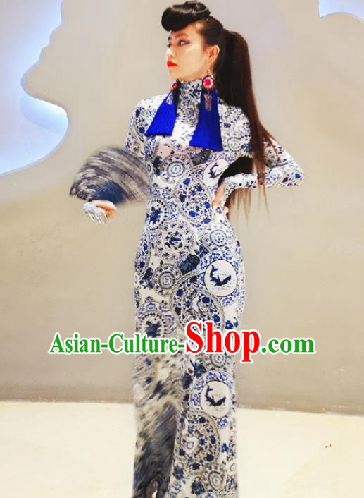 Chinese Traditional National Costume Cheongsam Tang Suit Qipao Dress for Women