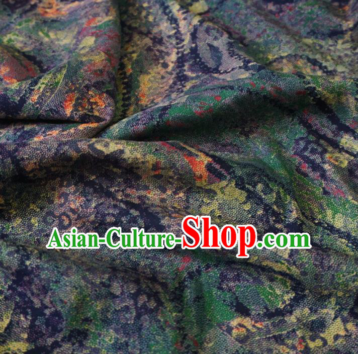 Asian Chinese Traditional Pattern Purple Watered Gauze Cheongsam Silk Fabric Chinese Fabric Material