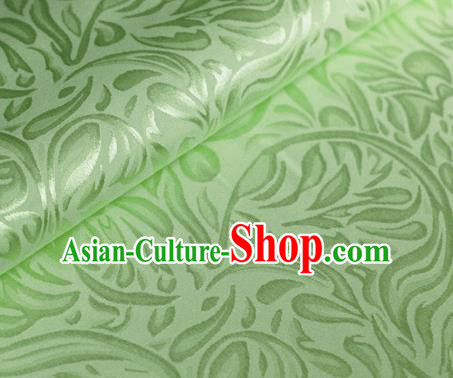 Asian Chinese Traditional Pattern Light Green Brocade Cheongsam Silk Fabric Chinese Satin Fabric Material