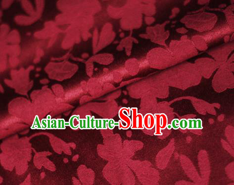 Asian Chinese Traditional Classical Pattern Red Brocade Cheongsam Silk Fabric Chinese Satin Fabric Material