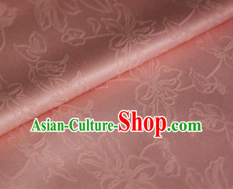 Asian Chinese Traditional Classical Jacquard Pattern Pink Brocade Cheongsam Silk Fabric Chinese Satin Fabric Material