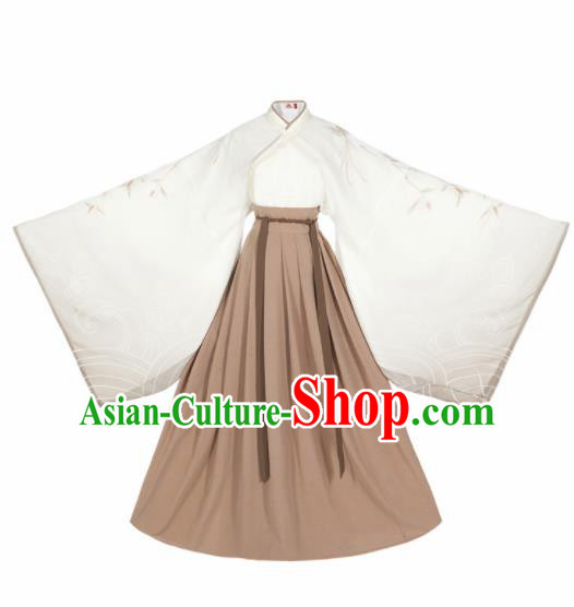 Chinese Ancient Swordsman Hanfu Clothing Traditional Jin Dynasty Scholar Historical Costume for Men