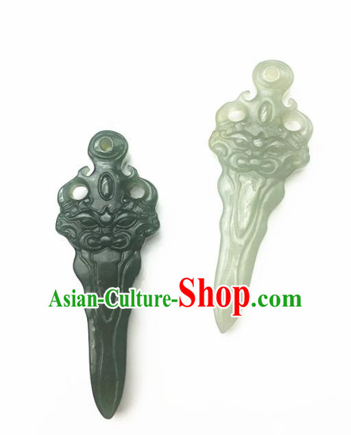 Handmade Chinese Jade Carving Pendant Traditional Jade Craft Jewelry Accessories
