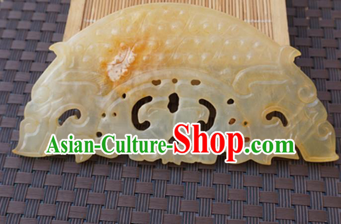 Chinese Handmade Jade Carving Bridge Shape Pendant Jewelry Accessories Ancient Traditional Jade Craft Decoration