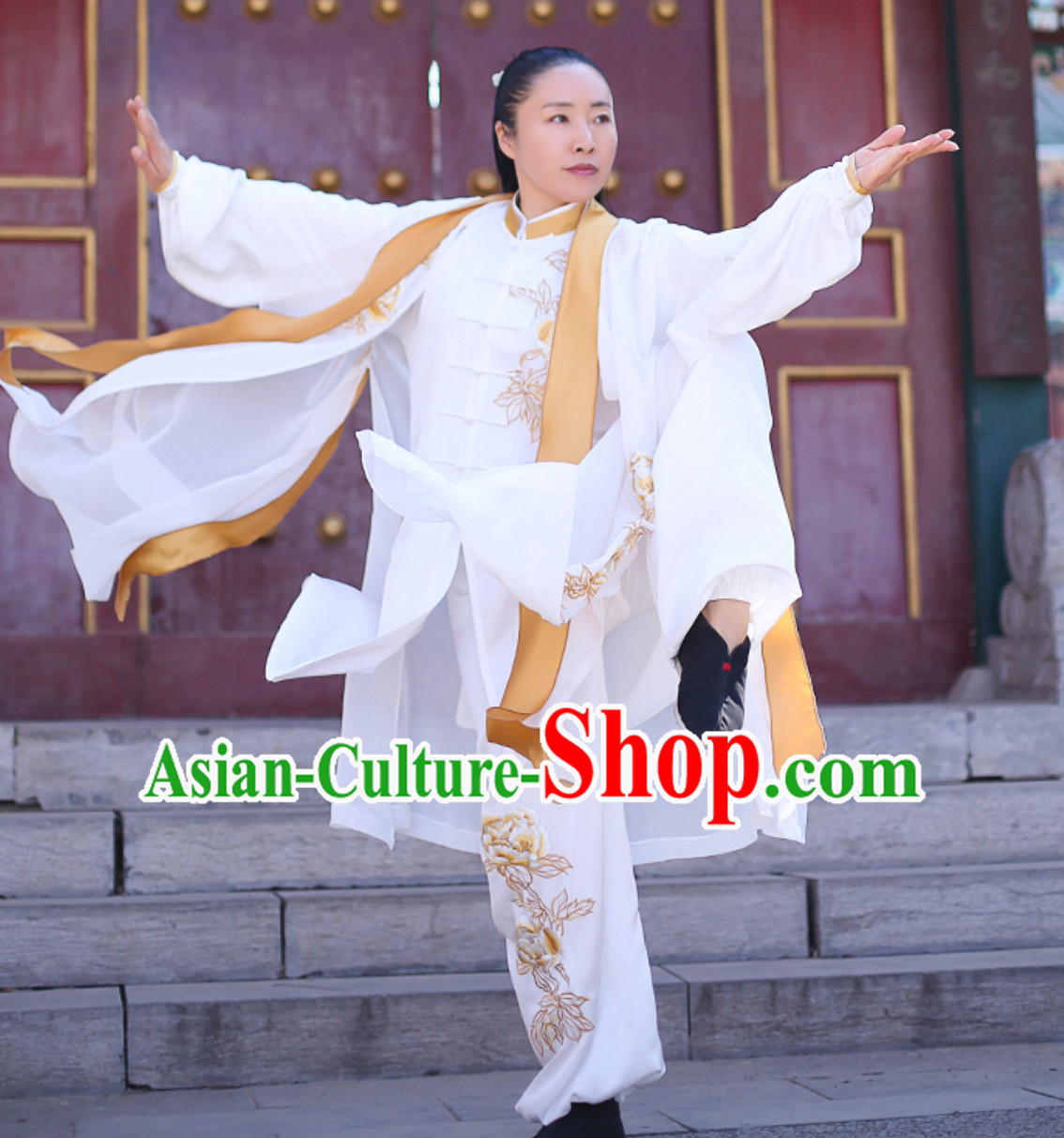 Top Chinese Traditional Competition Championship Tai Chi Taiji Kung Fu Wing Chun Shaolin Master Suits Dresses Complete Set